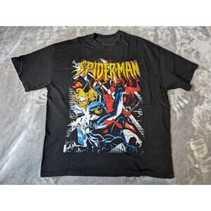 Sergio Calabasas Spiderman Black Shirt Oversized Shirt XXL